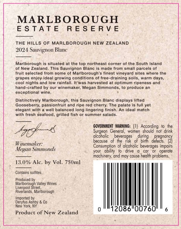 Marlborough Estate Reserve Sauvignon Blanc - Image 4